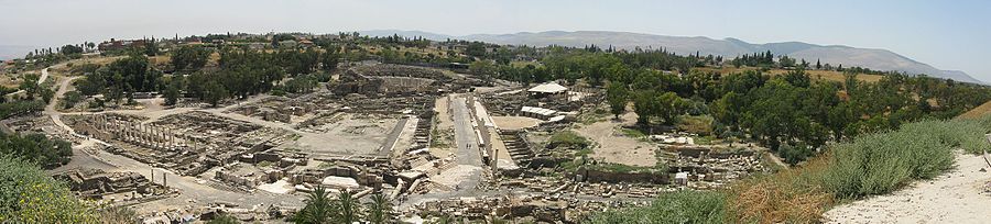 Panorama stanowiska archeologicznego Scytopolis w Bet Sze’an – Park Narodowy Bet Sze’an
