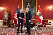 Secretary Blinken with Austrian President Alexander Van der Bellen in Vienna, Austria, March 2024