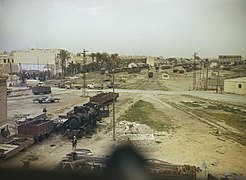 Train yard in Sfax after an Allied bombing raid in June 1943