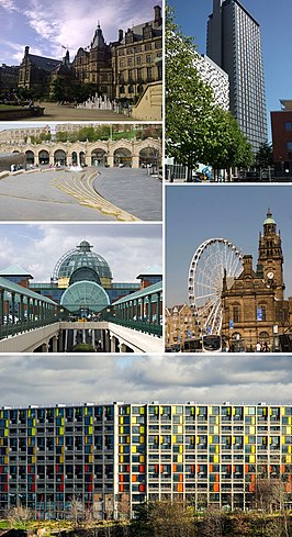 Een collage van Sheffield