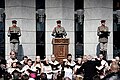 Inter-religious inauguration ceremony of the urns containing ashes of North Macedonia's Jews executed in Treblinka as part of the opening of the new Holocaust Museum in Skopje, North Macedonia