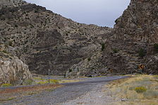 US 50 descending from Skull Rock Pass in western Utah