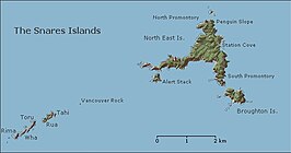 Kaart van North East Island