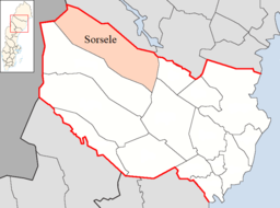 Sorsele kommuns läge i Västerbottens län