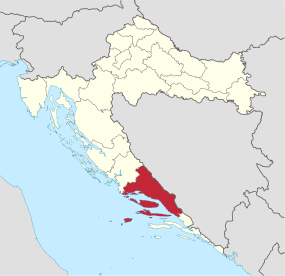 Localisation de Split en Croatie