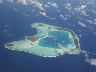 Schrägluftbild von Tetiaroa Norden ist rechts