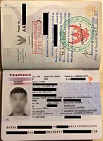 Censor bar pada paspor Thailand