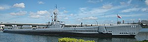 Bowfin moored at Pearl Harbor, where it is now a museum