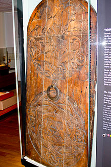 Carved wooden door