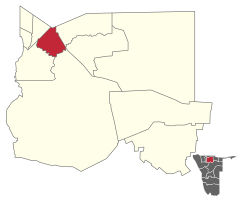 Karte Onyaanya (Wahlkreis) in Namibia