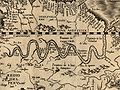 Povodí Amazonky na mapě Diego Gutierre de America, 1592