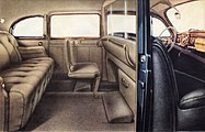 1941 Lincoln Custom limousine interior showing the occasional seats