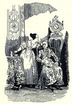Scenbild ur fjärde akten af »la Camaraderie».