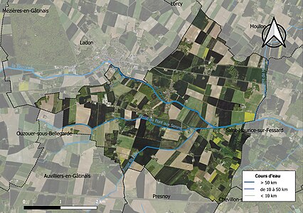 Carte orthophotographique de la commune en 2016.