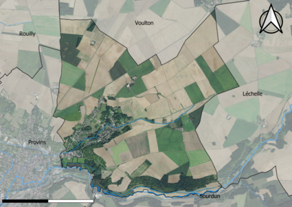 Carte orhophotogrammétrique de la commune.