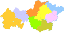 Zhijin is the southernmost division in this map of Bijie