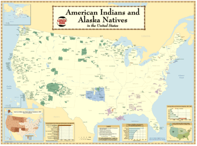 Carte des réserves indiennes aux États-Unis