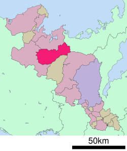 Location of Ayabe in Kyoto Prefecture