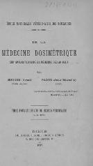 Orens Bouche ─ Jean-Marcellin Pader, De la médecine dosimétrique, 1877    