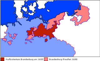 Plasseringa til Brandenburg-Preussen