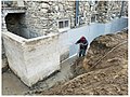 Waterproofing work on foundation