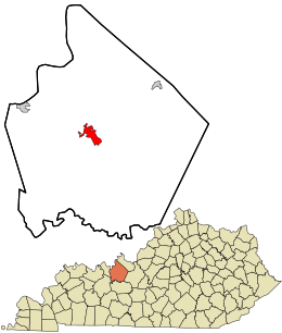 Location in Breckinridge County and the state of کنتاکی ایالتی.