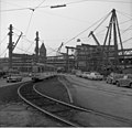 Bau der neuen Brücke und Schwebebahnstation 1967