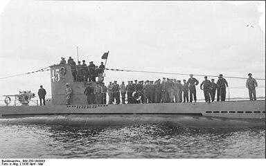 Crew on the deck during a sea trial