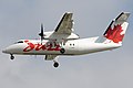 Jazz in Air Canada Jazz livery Dash 8-100 landing in Vancouver