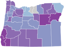 COVID-19 postupující 14denní prevalence v Oregonu podle county.svg