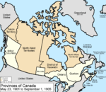 Karta över Kanada 1901-1905