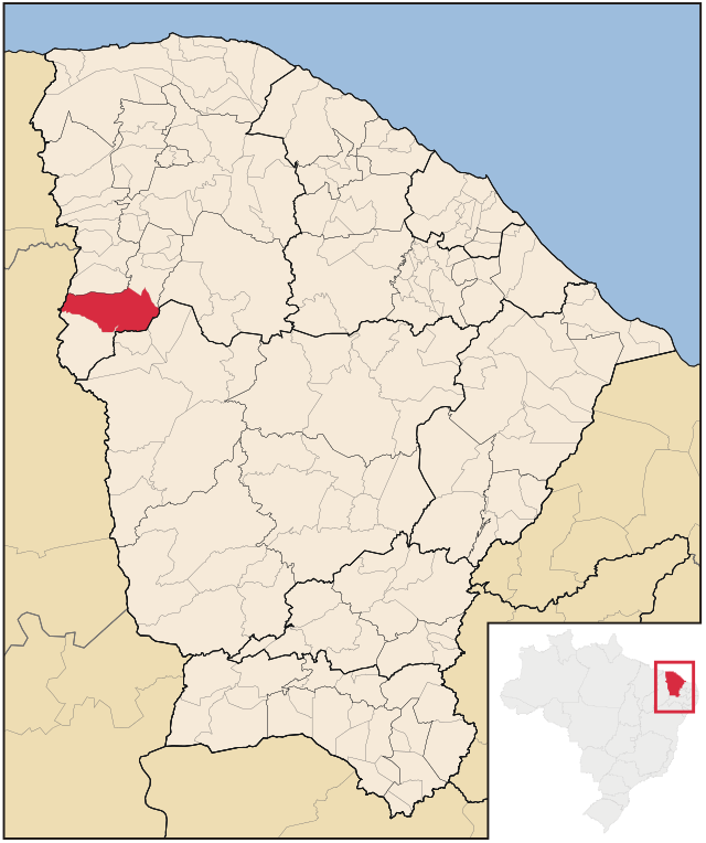 Localização de Ipueiras no Ceará