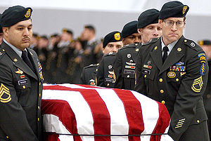 An honor guard from the 1st Special Forces Gro...