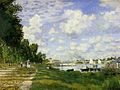 Claude Monet: Bassin d'Argenteuil, 1872 (mit der wiedererrichteten Brücke)