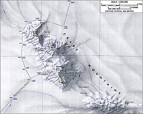 Carte topographique des monts Crary (échelle 1:250 000) de l'USGS.