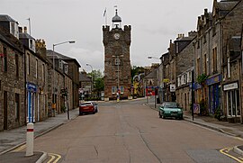 Innenstadt Dufftown mit Clock Tower