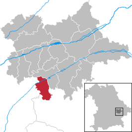 Kaart van Frontenhausen