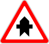 Intersection with side roads