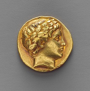Древнегреческий статер; 323—315 годы до н. э.; 18 мм; Метрополитен-музей