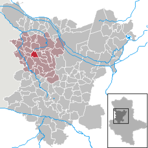 Location of Hörsingen within the Börde district