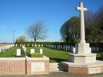 Le cimetière militaire britannique.