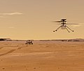 Marshelikopter Ingenuity und Rover Perseverance der Mars-2020-Mission Erster Helikopterflug auf einem anderen Himmelskörper (2021)