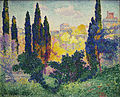 Henrici Edmundi Cross Cypressi Cagnae, 1908, oleum in textili, 81 x 100 cm, Museum Orsay Lutetiae
