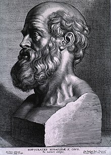 Tıp'ın kurucusu olarak bilinen Hipokrat'ın, Peter Paul Rubens tarafından 1638 yılında yapılmış bir gravürü.