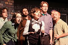 The cast of After School Improv learns an important lesson about improvisation and life. Improvisational actors.jpg