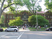 Indianola Junior High School in Columbus, Ohio, the first middle school in the United States IndianolaSchool.JPG