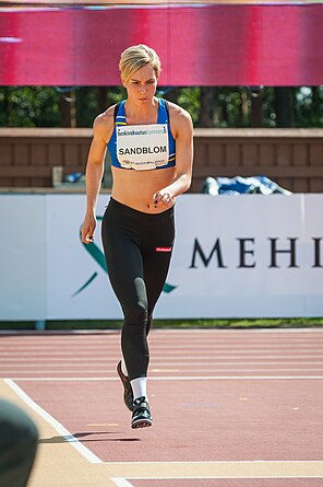 Linda Sandblom bei den Finnischen Leichtathletikmeisterschaften 2018