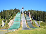 Trampolins de salt d'esquí al turó Puijo, Kuopio