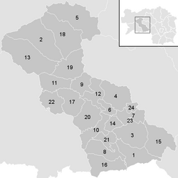 Poloha obce Judenburg (okres) v okrese Judenburg (klikacia mapa)