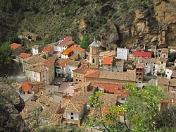 Skyline of Libros, Spain